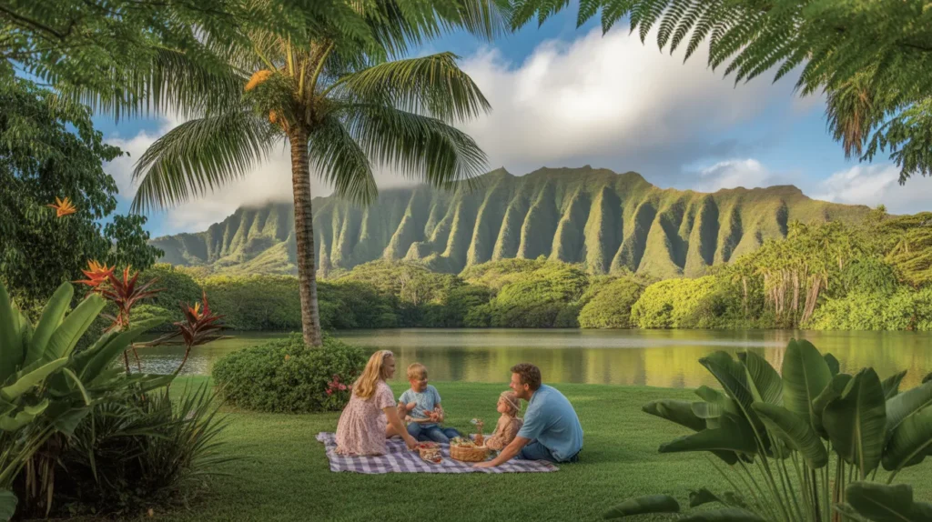 hoomaluhia botanical garden picnic